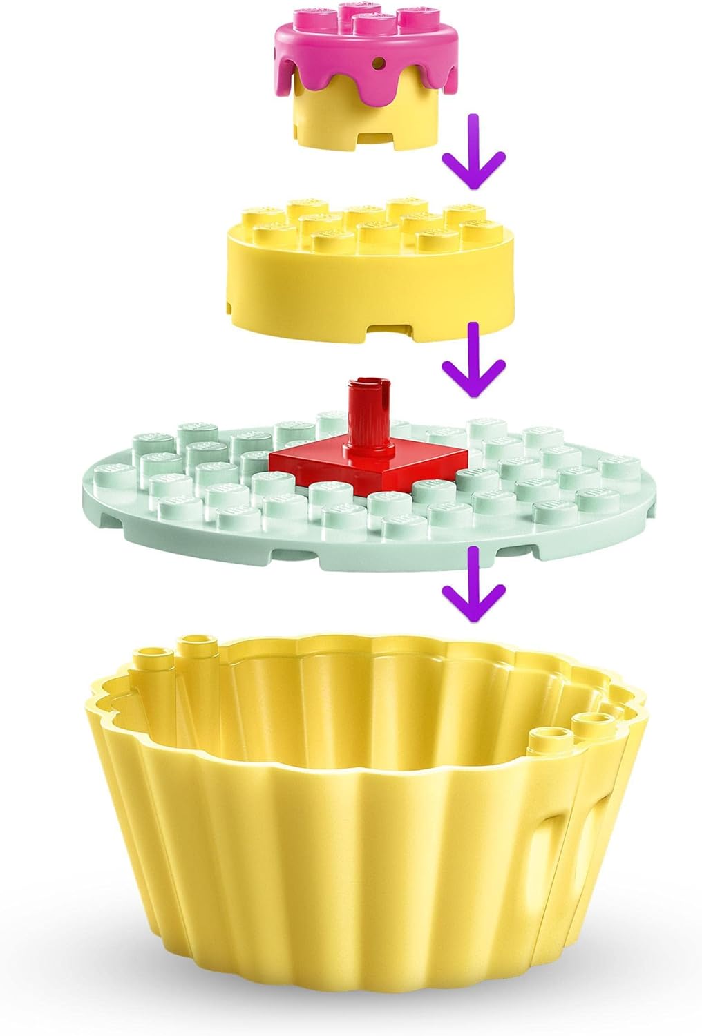 LEGO Gabby's Dollhouse Bakey with Cakey Fun Toy with Gabby and Cakey Cat Figures, Kitchen Playset with Cupcake to Decorate plus Accessories, Toys for Girls and Boys Aged 4+, Birthday Gift Idea 10785 - Image 4