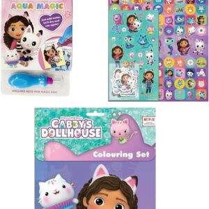 Anila's Gabby's Dollhouse Activity Set with Aqua Magic, Stickers & Colouring Set.