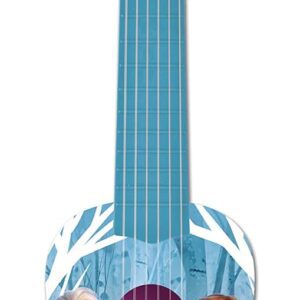 LEXIBOOK Disney Frozen Elsa My First Guitar for children, 6 nylon strings, 21’’ long, guide included, blue / purple, K200FZ