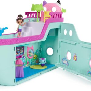 Gabby’s Dollhouse, Gabby Cat Friend Ship, Cruise Ship Toy with 2 Toy Figures, Surprise Toys and Dollhouse Accessories, Kids’ Toys for Girls and Boys 3+