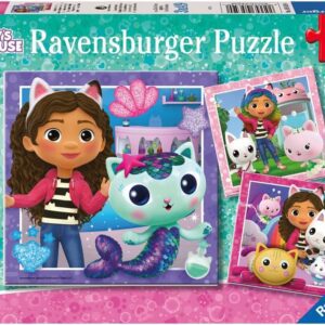 Ravensburger Gabby's Dollhouse Jigsaw Puzzles for Kids Age 5 Years Up - 3x 49 Pieces - Presents for Children