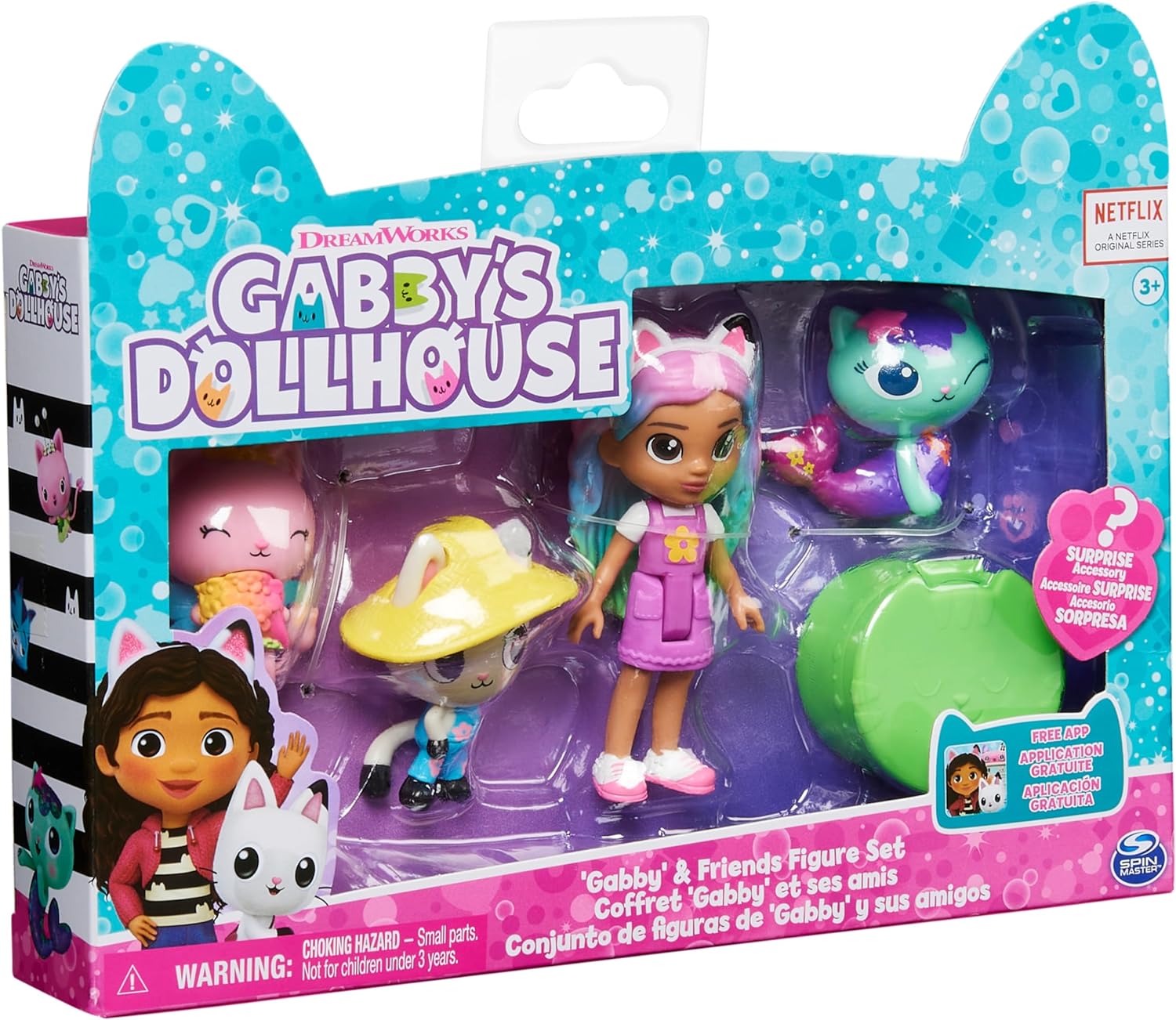 Gabby’s Dollhouse, Gabby and Friends Figure Set with Rainbow Gabby Doll, 3 Toy Figures and Surprise Accessory Kids’ Toys for Ages 3 and up - Image 7