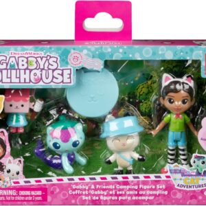 DreamWorks Gabby’s Dollhouse, Campfire Gift Pack with Gabby Girl, Pandy Paws, Baby Box and MerCat Toy Figures, Collectible Kids’ Toys for Girls and Boys 3+