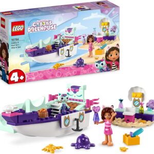 LEGO Gabby's Dollhouse Gabby & MerCat's Ship & Spa Boat Toy with Beauty Salon, Figures and Accessories, Playset for Girls, Boys, Kids 4 Plus Years Old 10786