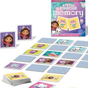 Ravensburger Gabbys Dollhouse Toys - Educational Mini Memory Game for Kids Age 3 Years Up - Matching Picture Snap Pairs