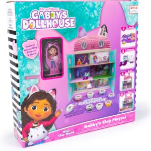 abeec Gabby's Dollhouse Mini Clay World Clay Set - Creative Gifts For Girls With Air Dry Clay And Modelling Tools - Dolls House Craft Kits - Arts And Crafts For Kids - Birthday Gifts For Girls