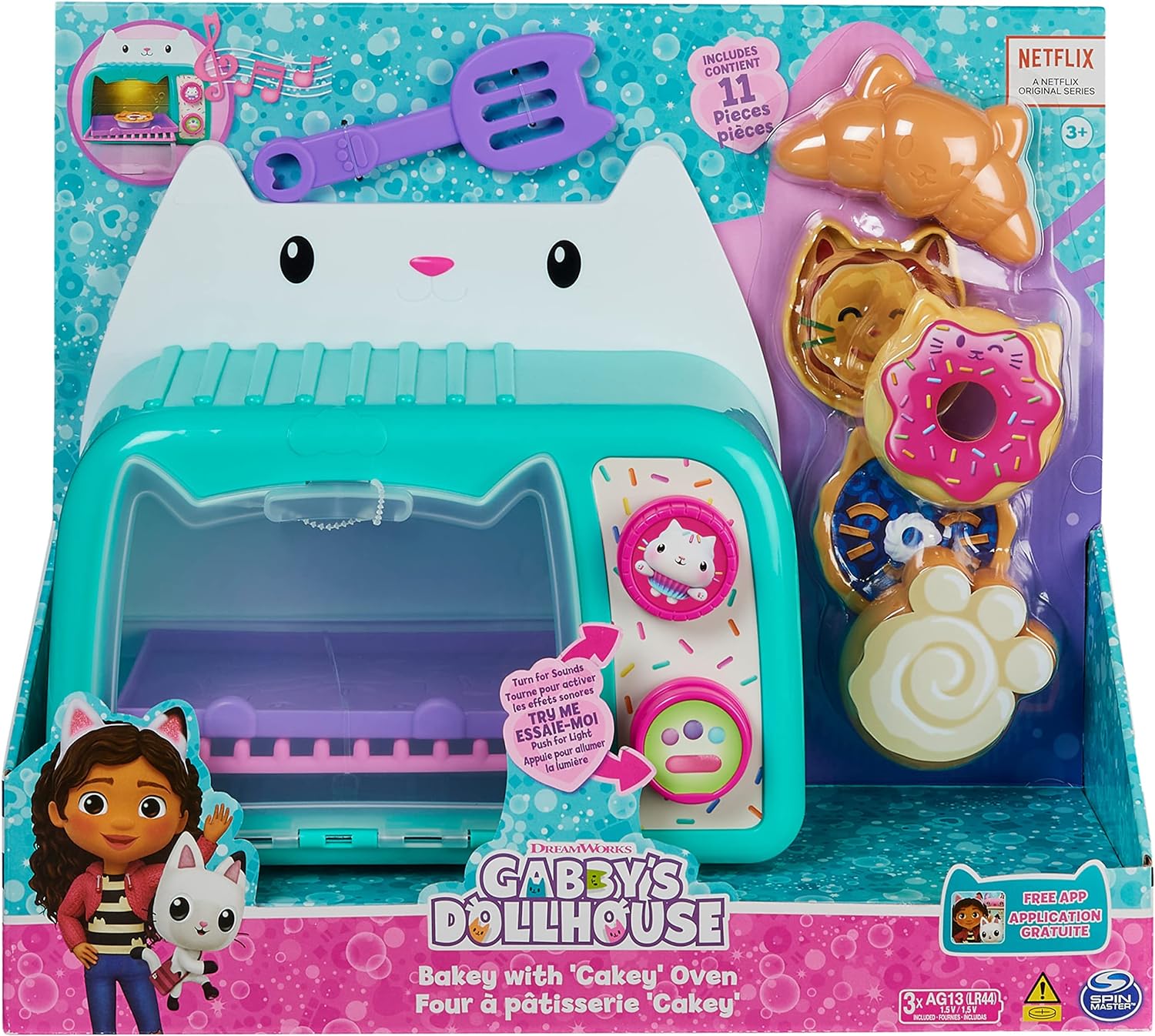 Gabby’s Dollhouse, Bakey with Cakey Oven, Kitchen Toy with Lights and Sounds, Toy Kitchen Accessories and Play Food, Kids’ Toys for Ages 3 and up - Image 2