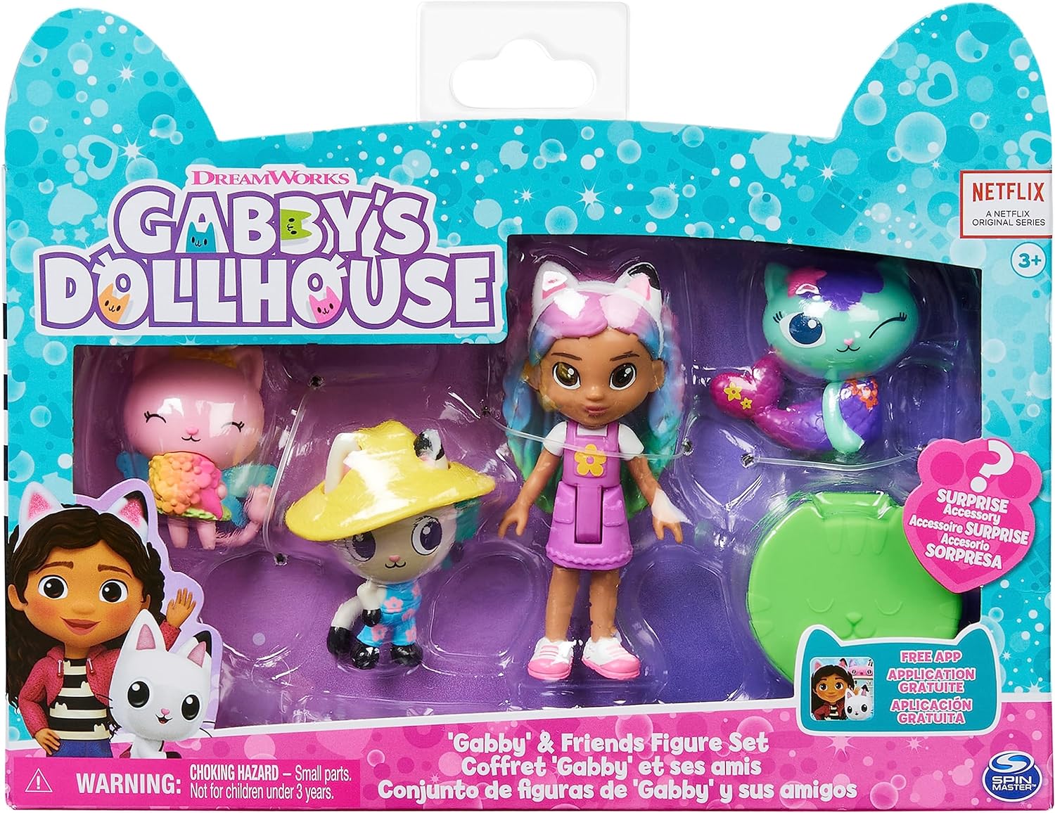 Gabby’s Dollhouse, Gabby and Friends Figure Set with Rainbow Gabby Doll, 3 Toy Figures and Surprise Accessory Kids’ Toys for Ages 3 and up - Image 2